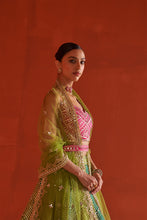 Load image into Gallery viewer, Multicolor Raw Silk Lehenga Set