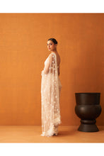 Load image into Gallery viewer, Peach Net saree