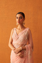 Load image into Gallery viewer, Blush Pink Net Saree