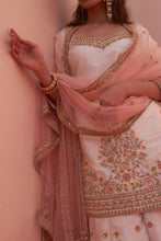 Load image into Gallery viewer, IVORY RAW SILK SHARARA SET