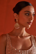 Load image into Gallery viewer, Peach Raw Silk Lehenga Set