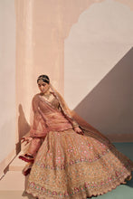 Load image into Gallery viewer, Mustard Organza Double Duppatta Lehenga Set