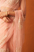 Load image into Gallery viewer, Blush Pink Net Saree
