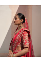 Load image into Gallery viewer, Red Double Dupatta Lehenga Set