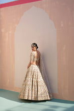 Load image into Gallery viewer, Ivory Double Dupatta Lehenga Set