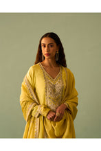 Load image into Gallery viewer, Yellow Silk Kurta Set