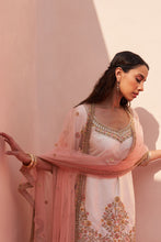 Load image into Gallery viewer, IVORY RAW SILK SHARARA SET
