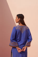 Load image into Gallery viewer, Blue Silk Choga Set