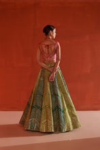 Load image into Gallery viewer, Multicolor Raw Silk Lehenga Set