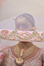 Load image into Gallery viewer, Blush Pink Double Dupatta Lehenga Set