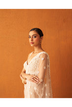 Load image into Gallery viewer, Peach Net saree