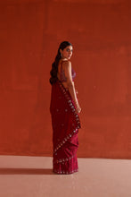 Load image into Gallery viewer, Maroon Silk Saree