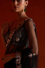 Load image into Gallery viewer, Black Net Saree