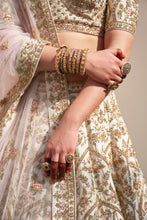 Load image into Gallery viewer, Ivory Double Dupatta Lehenga Set