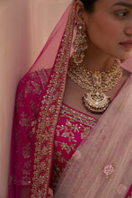 Load image into Gallery viewer, Rani Pink Double Dupatta Lehenga Set