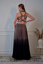 Load image into Gallery viewer, GREY CROP TOP AND OMBRE SKIRT