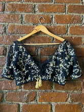 Load image into Gallery viewer, Black placement embroidered lehenga set