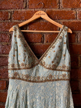 Load image into Gallery viewer, Dusty Blue Lucknowi Gown