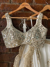 Load image into Gallery viewer, Ivory mirror work lehenga set