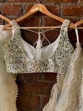 Load image into Gallery viewer, Ivory mirror work lehenga set