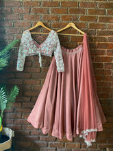 Load image into Gallery viewer, Rose Taupe Lehenga set