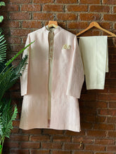Load image into Gallery viewer, Powder Pink and Ivory Jacket sherwani set