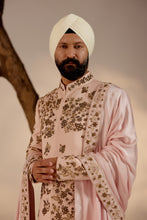 Load image into Gallery viewer, Shell-pink sherwani set