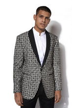 Load image into Gallery viewer, Black & White Embroidered Tuxedo
