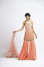 Load image into Gallery viewer, CORAL OMBRÉ DYED GARARA SET