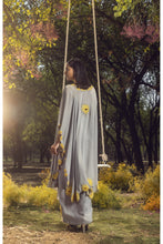 Load image into Gallery viewer, GREY DRAPED SKIRT WITH BLOUSE AND JACKET