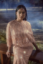 Load image into Gallery viewer, PEACH SKIRT WITH CAPE,BUTSIER AND VEIL