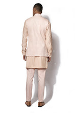 Load image into Gallery viewer, Peach Asymmetrical Embroidered Bandi Kurta Set