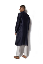 Load image into Gallery viewer, Navy Front Open Kurta Set