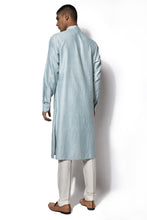 Load image into Gallery viewer, Ice Blue Textured Kurta Set