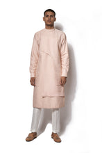 Load image into Gallery viewer, Peach Asymmetrical Kurta Set