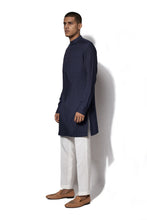 Load image into Gallery viewer, Navy Asymmetrical Kurta Set