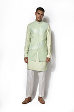 Load image into Gallery viewer, Pista Green Bundi set with Embroidered details