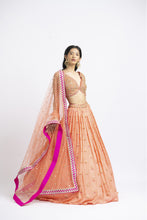 Load image into Gallery viewer, MANGO ORANGE GEORGETTE LEHENGA CHOLI SET
