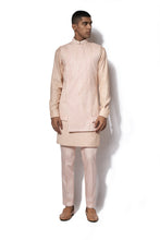 Load image into Gallery viewer, Peach Asymmetrical Embroidered Bandi Kurta Set
