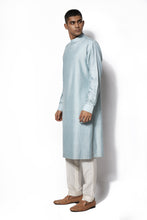 Load image into Gallery viewer, Ice Blue Textured Kurta Set