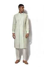 Load image into Gallery viewer, Pista Green Asymmetrical Embroidered Kurta Set