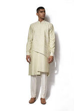 Load image into Gallery viewer, Pista Green Asymmetrical Embroidered Kurta Set