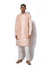 Load image into Gallery viewer, Pink Front Open Embroidered Kurta Set