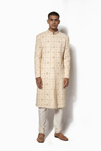 Load image into Gallery viewer, Beige Hand Embroidered Sherwani Set