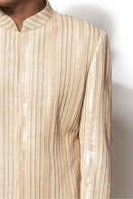 Load image into Gallery viewer, Beige Hand Embroidered Sherwani Set