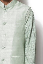 Load image into Gallery viewer, Mint Green Bundi Kurta Set