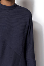 Load image into Gallery viewer, Navy Asymmetrical Kurta Set