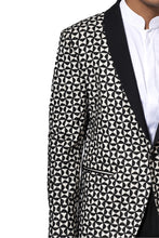 Load image into Gallery viewer, Black & White Embroidered Tuxedo
