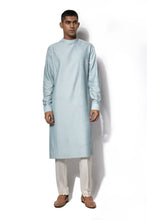 Load image into Gallery viewer, Ice Blue Textured Kurta Set