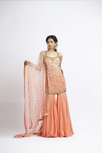 Load image into Gallery viewer, CORAL OMBRÉ DYED GARARA SET